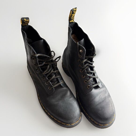Dr. Martens 1460 Pascal Black Leather Boots 8-Eye Hiker Laces Men US 11 main image 4